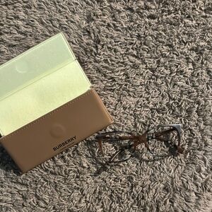 Burberry Tan and Brown Eyeglasses with Case
